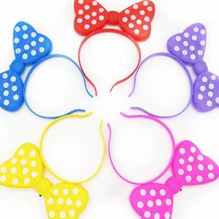 Cài tóc hình nơ có đèn có sẵn pin nhé