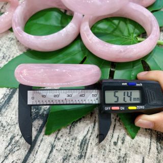 Vòng Bản Bản Hẹ Đá Thạch Anh Hồng _ Trang Sức Phong Thủy
