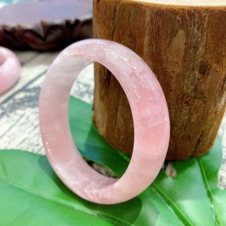 Vòng Bản Bản Hẹ Đá Thạch Anh Hồng _ Trang Sức Phong Thủy