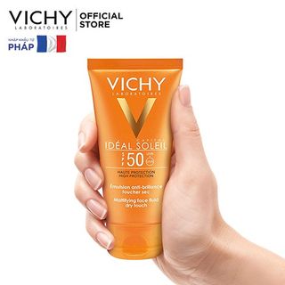 Vichy - Kem chống nắng SPF 50 UVA +UVB Vichy Ideal Soleil Mattifying Face Fluid Dry Touch 50ml