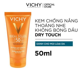 Vichy - Kem chống nắng SPF 50 UVA +UVB Vichy Ideal Soleil Mattifying Face Fluid Dry Touch 50ml