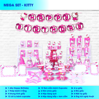 Bộ phụ kiện sinh nhật - Chủ đề Kitty