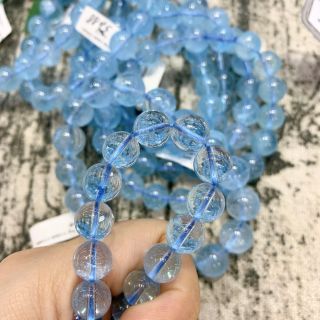 Vòng Tay Hạt Đá Topaz Xanh Dương 8 ly - Trang Sức Phong Thủy