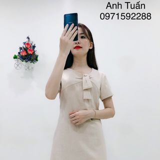 váy dáng suông chất liệu đũi tự nhiên