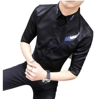 SƠ MI NAM ĐEN TRẮNG IN HỌA TIẾT