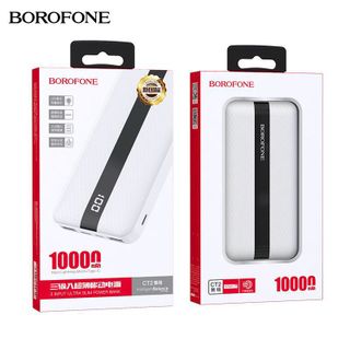 Pin Sạc Dự Phòng BOROFONE CT2, 10000mah, Cổng vào Micro USB / USB C, 2 cổng sạc ra 1A, Đèn Led hiển thị dung lượng pin
