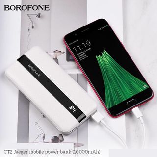 Pin Sạc Dự Phòng BOROFONE CT2, 10000mah, Cổng vào Micro USB / USB C, 2 cổng sạc ra 1A, Đèn Led hiển thị dung lượng pin