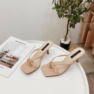 Dép kẹp cao gót dây mảnh