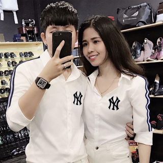 SƠ MI TRẮNG ĐEN THÊU NY CAO CẤP
