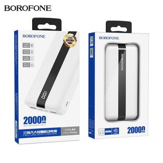 Pin Sạc Dự Phòng BOROFONE CT2A, 20000mah, Cổng vào Micro USB / USB C, 2 cổng sạc ra 1A, Đèn Led hiển thị dung lượng pin