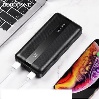 Pin Sạc Dự Phòng BOROFONE CT2A, 20000mah, Cổng vào Micro USB / USB C, 2 cổng sạc ra 1A, Đèn Led hiển thị dung lượng pin
