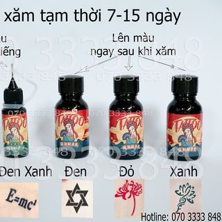 Mực Xăm Cao Cấp Giữ Màu 7-15day - MÀU ĐỎ