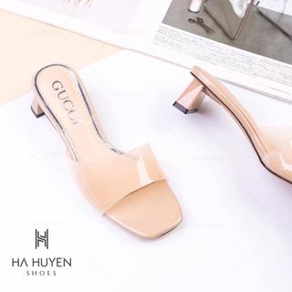 Dép cao gót quai mika sữa