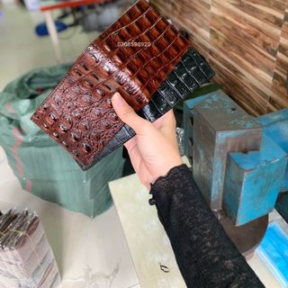 ví da bò dập vân cá 3D