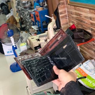 ví da bò dập vân cá 3D