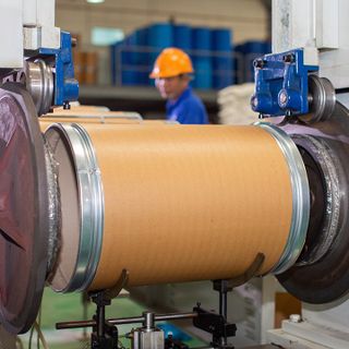 Thùng Giấy Tròn Các Tông Carton Fiber Drum Đường Kính 350 mm, dài 505 mm Dung Tích 25kg