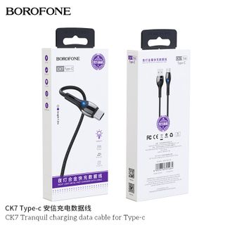 Dây Cáp Sạc Có Đèn Led Báo Sạc CK7 BOROFONE Cổng Type-C 1.2m
