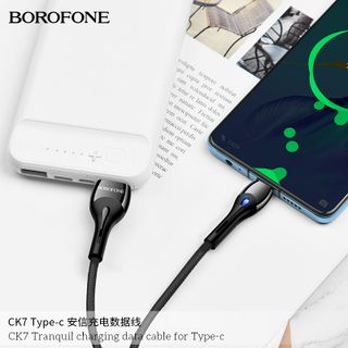 Dây Cáp Sạc Có Đèn Led Báo Sạc CK7 BOROFONE Cổng Type-C 1.2m