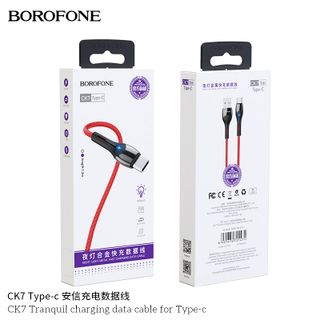 Dây Cáp Sạc Có Đèn Led Báo Sạc CK7 BOROFONE Cổng Type-C 1.2m