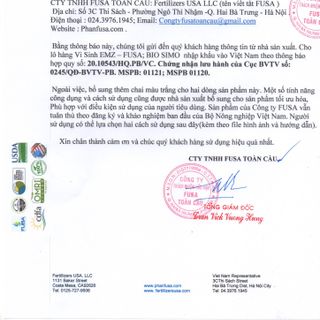 Phân bón hữu cơ vi sinh EMZ-FUSA chai 1 Lít ( )