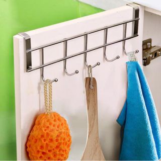 Combo 2 Thanh Treo Inox 5 Móc Gắn Cửa