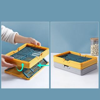 Giỏ Nhựa Đựng Đồ Mua Sắm Gấp Gọn 15x30cm