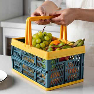 Giỏ Nhựa Đựng Đồ Mua Sắm Gấp Gọn 15x30cm