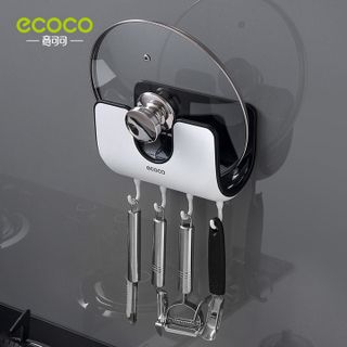 Ecoco Dụng Cụ Để Nắp Nồi Kèm Móc Treo Tiện Ích