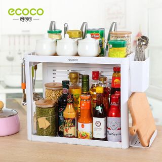 Ecoco Kệ Gia Vị 2 Tầng Có Khay Để Thớt