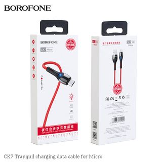 Dây Cáp Sạc Có Đèn Led Báo Sạc CK7 BOROFONE Cổng Micro 1.2m