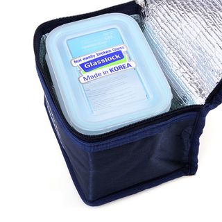 Hộp đựng cơm văn phòng Glasslock (2 hộp 400ml kèm túi giữ nhiệt)