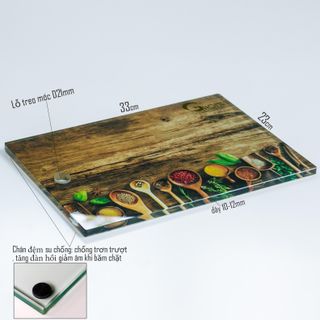 [Sỉ ] Thớt kính cường lực 3D GHOME Kích thước 33 * 23cm
