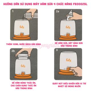 Máy hâm sữa Fatz baby 3 chức năng