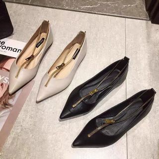 Giày búp bê dây kéo sang chảnh