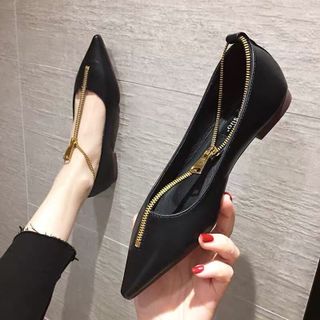 Giày búp bê dây kéo sang chảnh