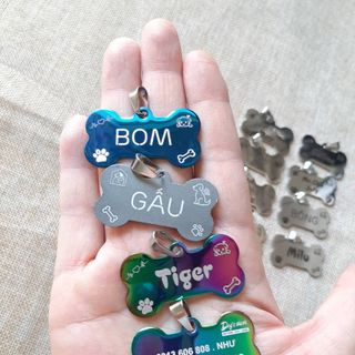 Thẻ Tên Thú Cưng INOX Giá Sỉ - Bảo Hành 1 đổi 1