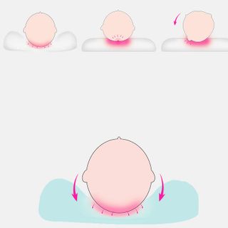 Gối cao su non chống méo đầu cho bé Aiko