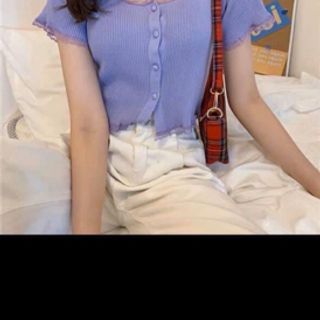 ÁO CROPTOP LEN VIỀN REN