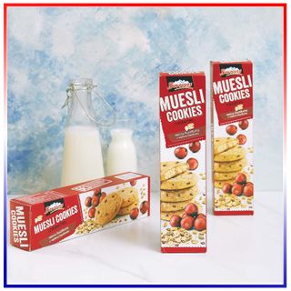 Bánh Quy Muesli Việt Quất Borovets (110g/Hộp x 24 Hộp/Thùng)