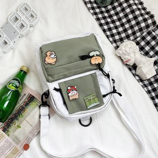 Balo mini/ Túi đeo chéo mix màu xinh xắn, trẻ trung D1465