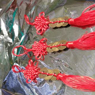 Dây treo phong thủy 3 xu kim loại