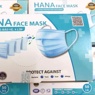 Khẩu trang Hana 4 lớp hộp 50 cái