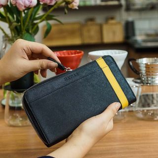 bóp ví dài da thật cầm tay unisex lịch lãm