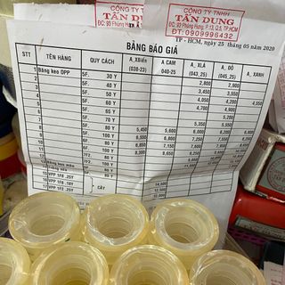 Băng keo văn phòng phẩm 2pham