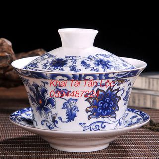 Chén trà có nắp Trung Quốc kiểu cổ loại lớn 350ml giá sỉ