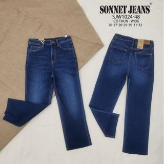 QUẦN JEAN NỮ ĐẸP FORM WIDE 9 TẤC - SJW1024 (CO GIÃN)