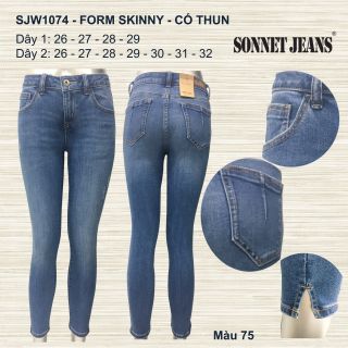 QUẦN JEAN NỮ ĐẸP FORM SKINNY 9 TẤC - SJW1074 (CO GIÃN)