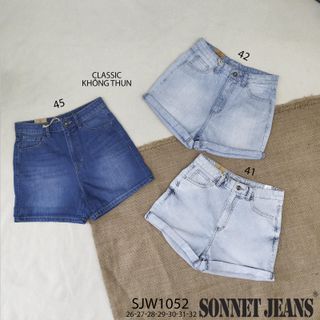 QUẦN SHORT JEAN NỮ CAO CẤP - SJW1052 (COTTON) giá sỉ