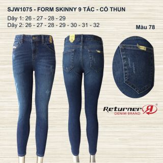 QUẦN JEANS NỮ ĐẸP FORM SKINNY 9 TẤC - SJW1075 (CO GIÃN)