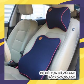 Bộ gối tựa đầu và tựa lưng cao su non